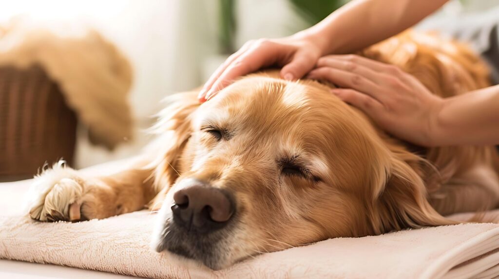 Massage détente pour chiens